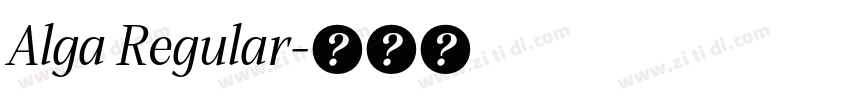 Alga Regular字体转换